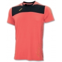 Joma Maglia Running ELITE IV M/C Uomo Rosso Fluo/Nero