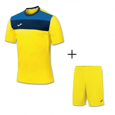 Joma 100224. Completo Gara CREW NOBEL Uomo Giallo/Azzurro/Giallo