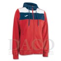 Joma Felpa Cappuccio CREW Donna Rosso/Bianco/Blu